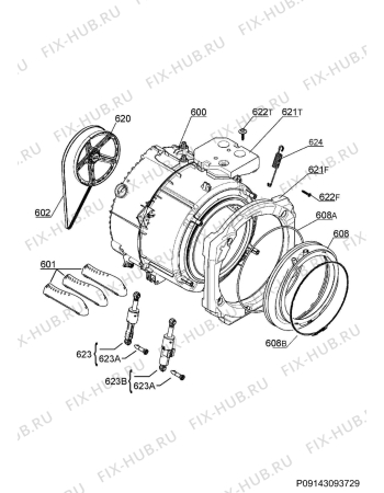 Взрыв-схема стиральной машины Aeg L8FSC949X - Схема узла Functional parts 267